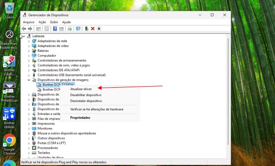 Será realizada uma atualização automática. Logo após, com o botão direito do mouse, selecione o equipamento e clique em “Atualizar driver”..jpg